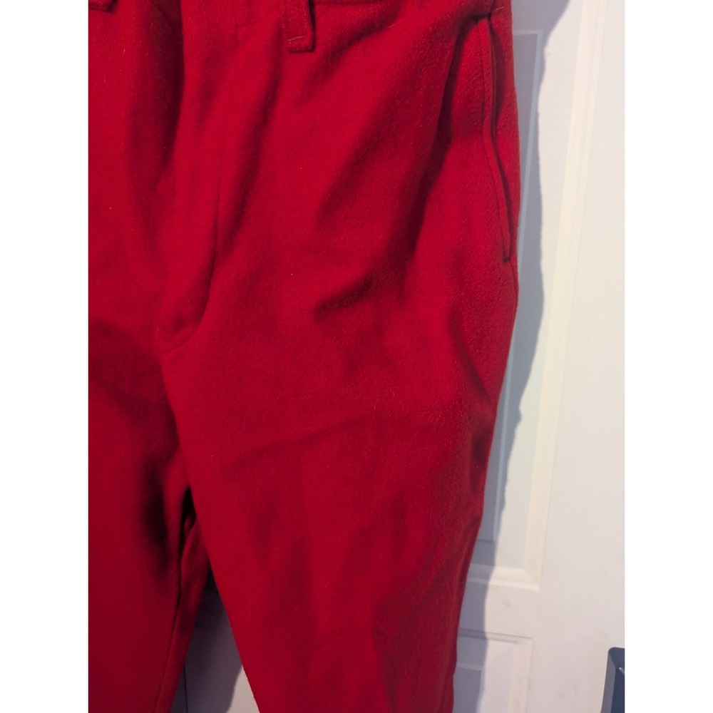 Chippewa Falls Woolen Mill Solid Red Hunting Pants Vintage 1950's 32x34 - Picture 3 of 15